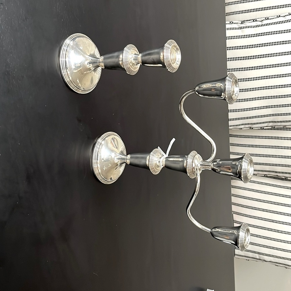Empire 3 piece candelabra set
